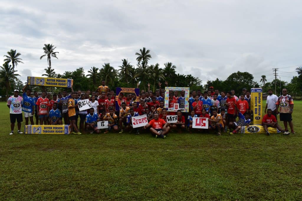 Participants during the ICERD Tag rugby festival 