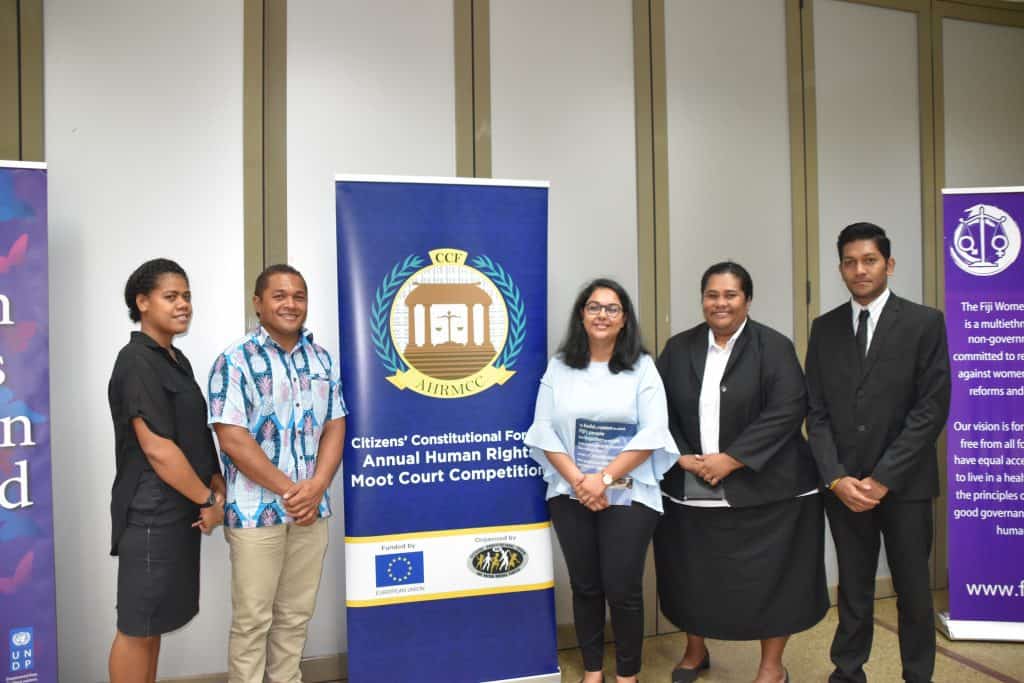 The team from the Fiji National University at the launch.